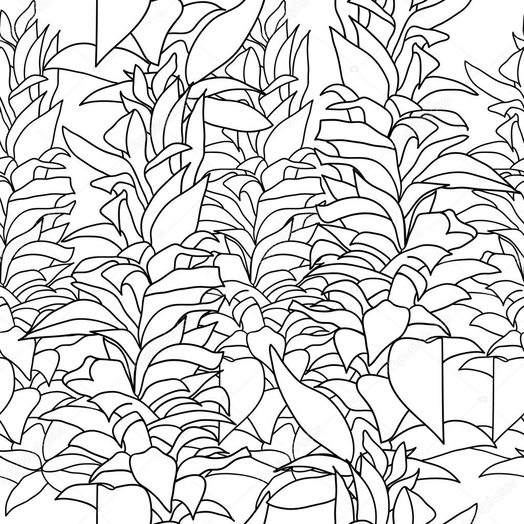 Modello senza cuciture di alghe marine — Vettoriale Stock