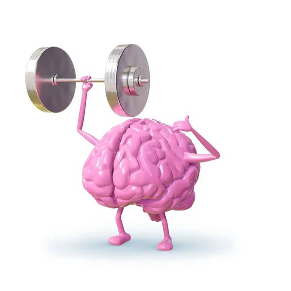 Entrena Cerebro Cerebro Genio Cerebro Fuerte Representación — Foto de Stock