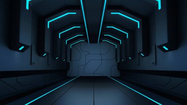 3B Hazırlama Fütüristik boş sahne parıltısı ışığı