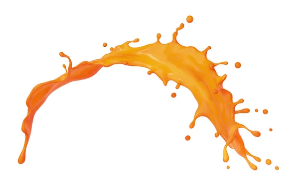 Rendering Orange Juice Liquid Splash — Φωτογραφία Αρχείου