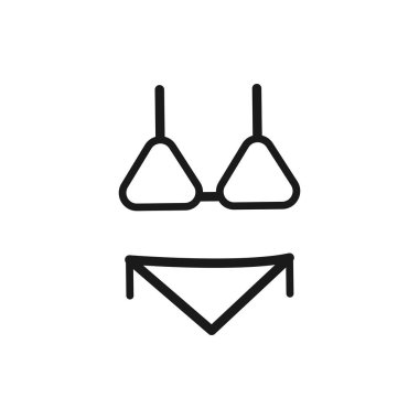 Kadın iç çamaşırı ikonu tasarımı