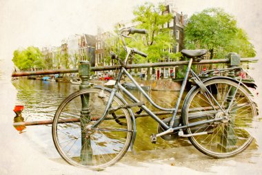 Sulu Boya resimde amsterdam