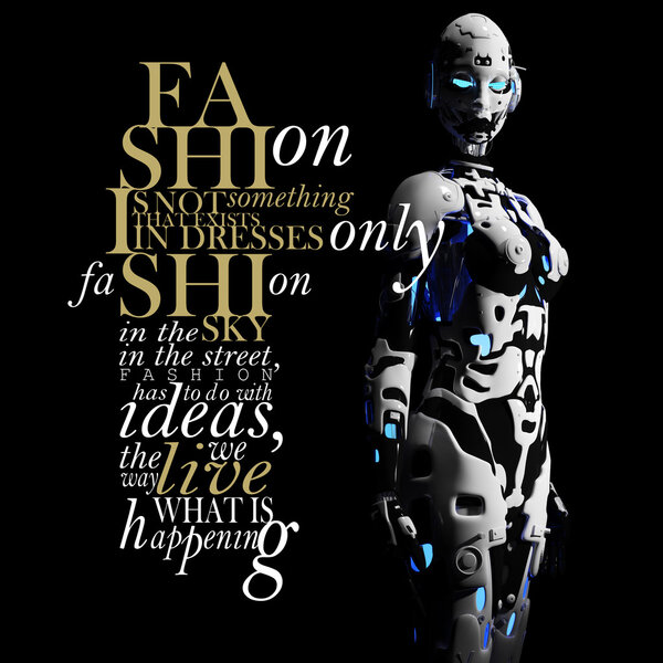 Футуристический андроид
