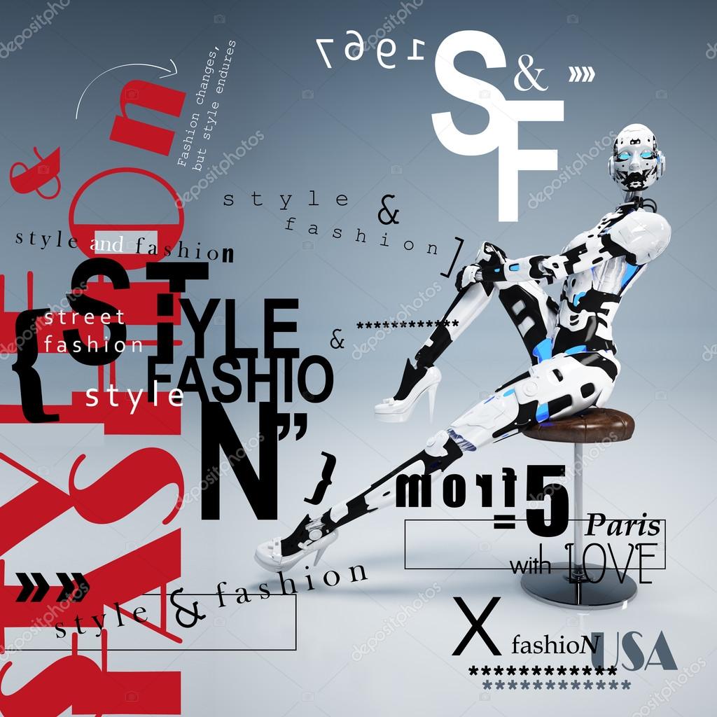未来的なファッション アンドロイド \u2014 ストック写真