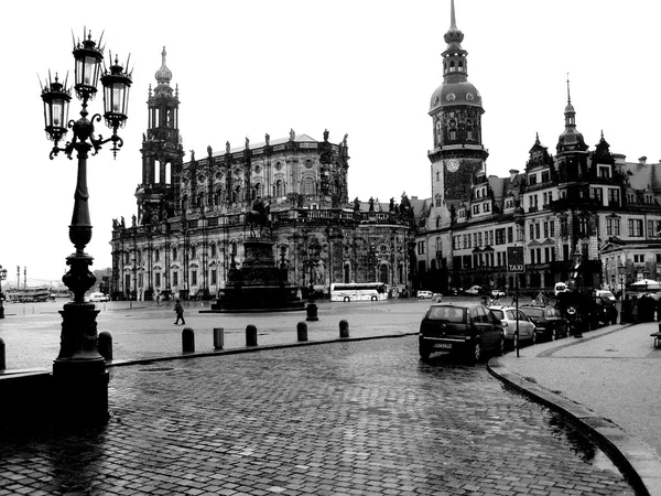 Dresden fotoğraf siyah ve beyaz — Stok fotoğraf