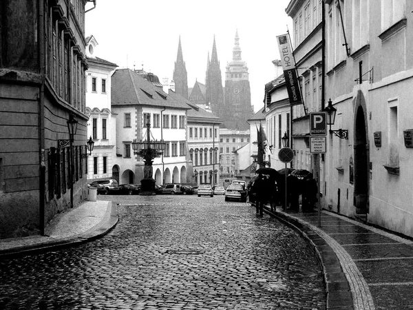 Black and white photo  Prague