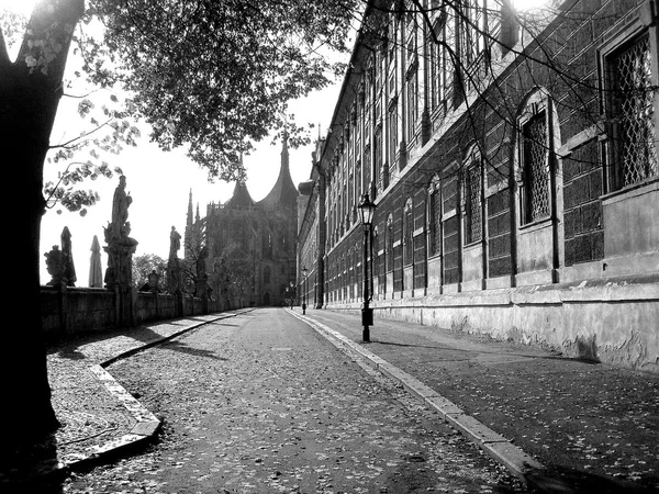 Czarno-białe Zdjęcie przez Praga — Zdjęcie stockowe