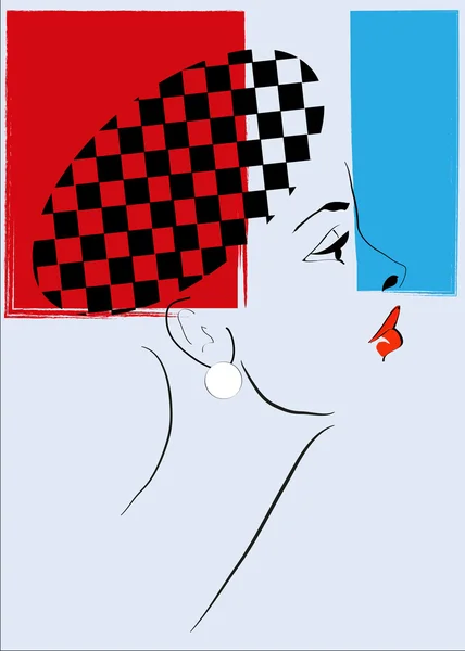 Pop Art  Retro Woman — Stock Vector