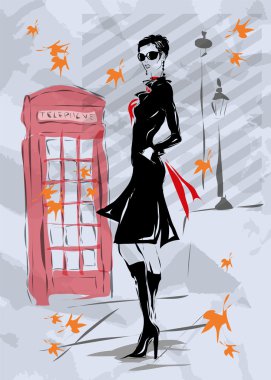 Londra'da moda kadın