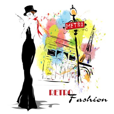 Kroki tarzı kız moda