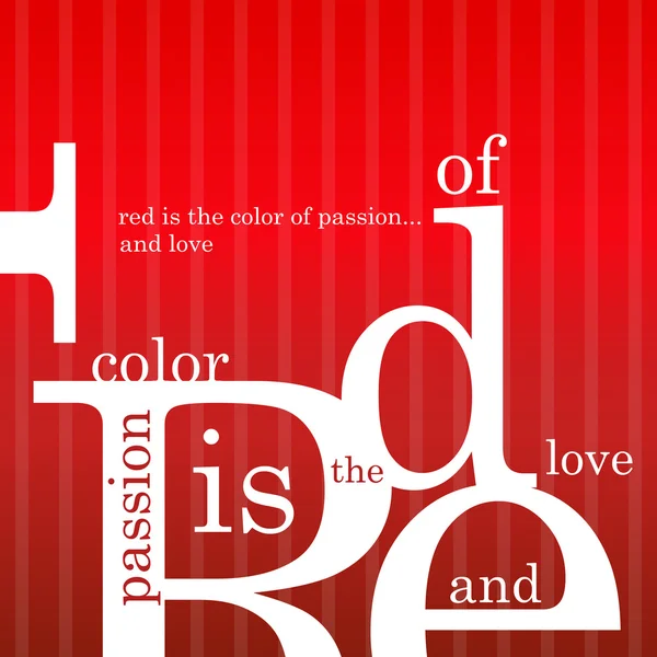 Czerwony to kolor pasja i miłość — Wektor stockowy