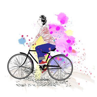 Kroki tarzı kız moda.