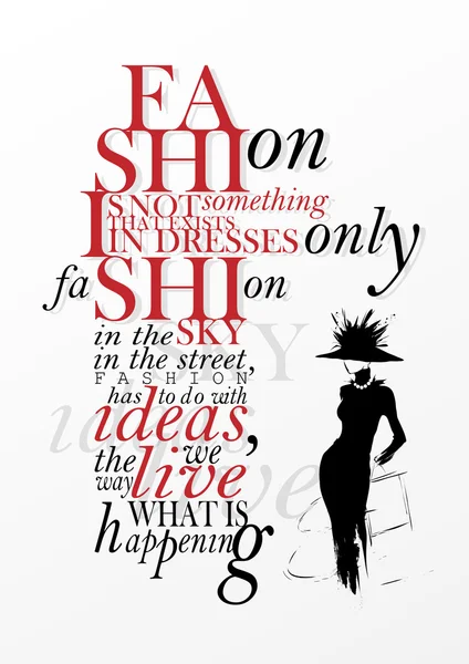 Fashion quote — Stockvector