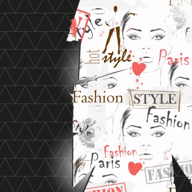 Kroki tarzı kız moda.