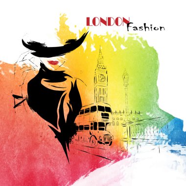 Kroki tarzı kız moda. 