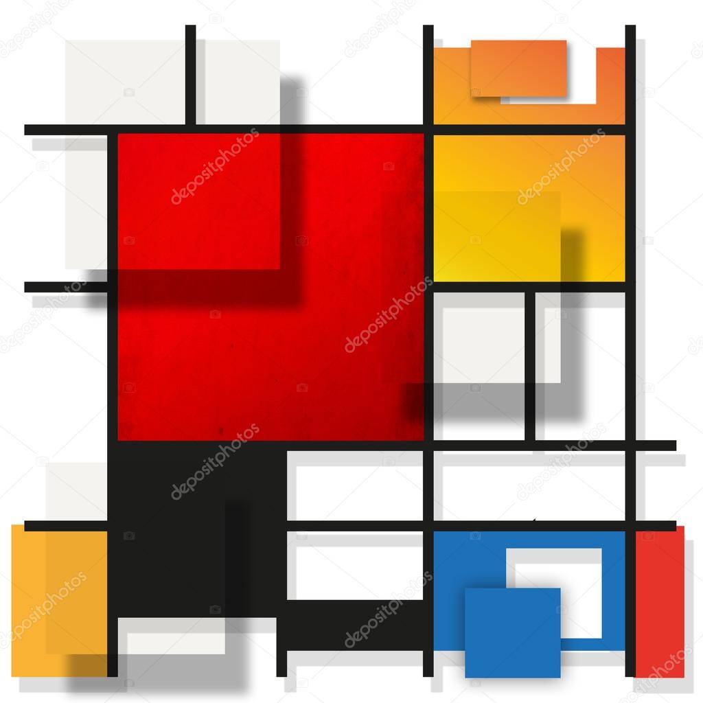 Geometric suprematism pattern