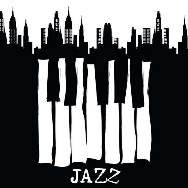 Cartaz de música jazz — Vetor de Stock