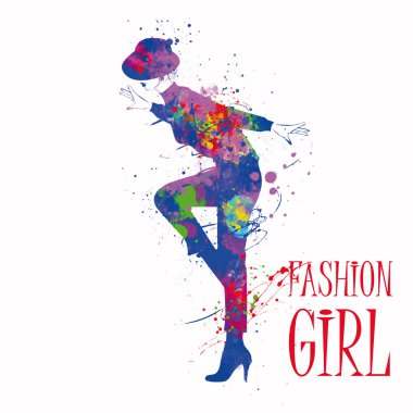 Kroki tarzı kız moda.