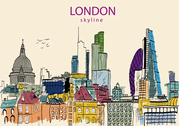 Londres Skyline resumen . — Archivo Imágenes Vectoriales