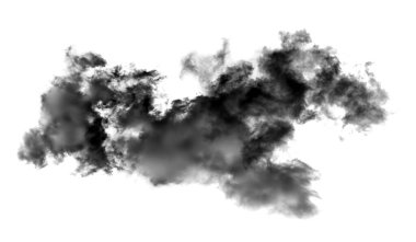 Beyaz arkaplanda beyaz bulut, Duman desenli, fırça efektli