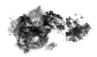 Beyaz arkaplanda beyaz bulut, Duman desenli, fırça efektli