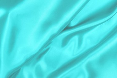 Cyan-Teal saten kumaş dokusu yumuşak bulanık arkaplan
