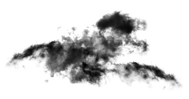 Beyaz arkaplanda beyaz bulut, Duman desenli, fırça efektli