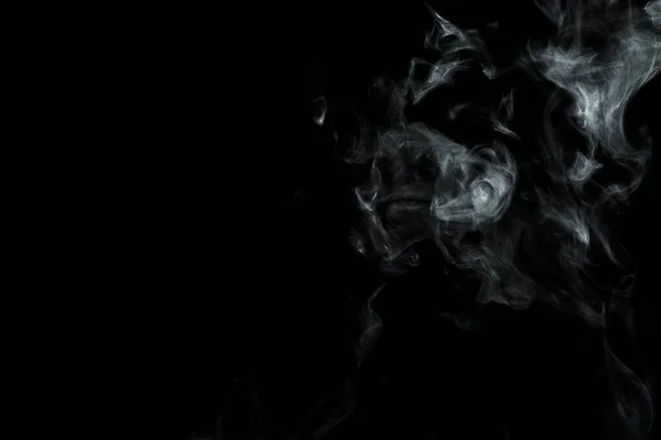 Abstract Powder Smoke Effect Isolated Black Background — Stock Photo, Image