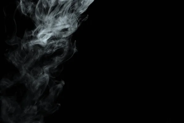 Αφηρημένη Σκόνη Φαινόμενο Καπνού Που Απομονώνεται Μαύρο Φόντο — Φωτογραφία Αρχείου