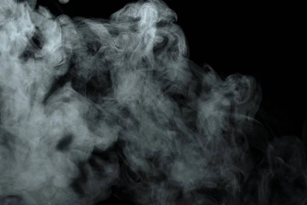 Αφηρημένη Σκόνη Φαινόμενο Καπνού Που Απομονώνεται Μαύρο Φόντο — Φωτογραφία Αρχείου