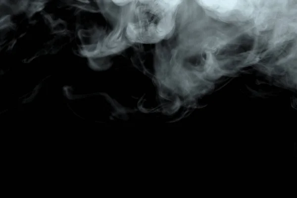 Abstract Powder Smoke Effect Isolated Black Background Out Focus — Stock Photo, Image