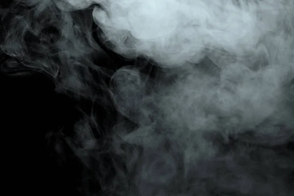 Abstract Powder Smoke Effect Isolated Black Background — Stock Photo, Image