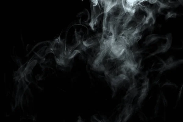 Abstract Powder Smoke Effect Isolated Black Background — Stock Photo, Image