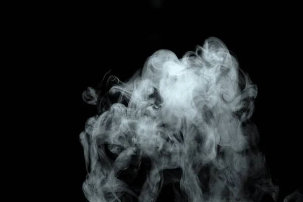 Abstract Powder Smoke Effect Isolated Black Background — Stock Photo, Image