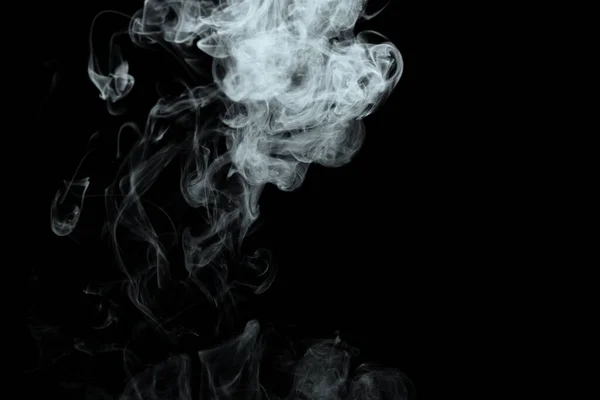 Abstract Powder Smoke Effect Isolated Black Background — Stock Photo, Image