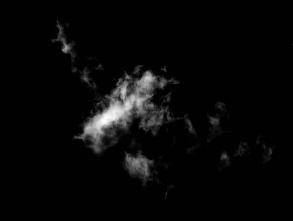 テクスチャ付き煙 アブストラクト白 黒の背景に隔離された — ストック写真