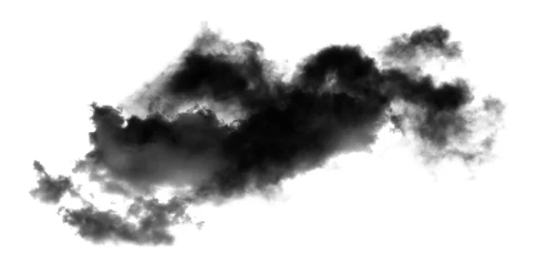 Biała Chmura Izolowana Białym Tle Teksturowany Dym Efekt Szczotki — Zdjęcie stockowe
