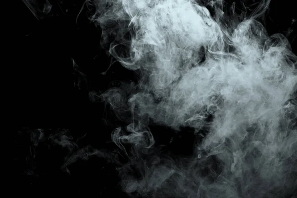 Abstract Powder Smoke Effect Isolated Black Background — Stock Photo, Image