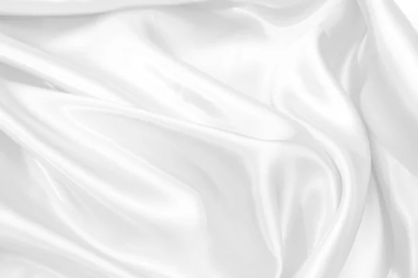 Tessuto Raso Bianco Texture Morbida Sfocatura Sfondo — Foto Stock