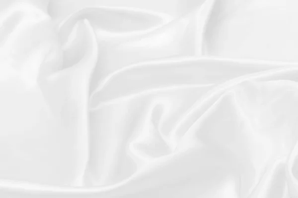 Fehér Szatén Szövet Textúra Puha Elmosódott Háttér — Stock Fotó