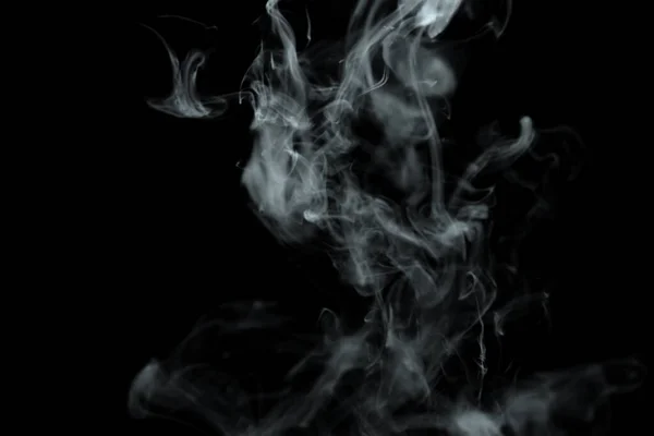 Abstract Powder Smoke Effect Isolated Black Background Out Focus — Stock Photo, Image