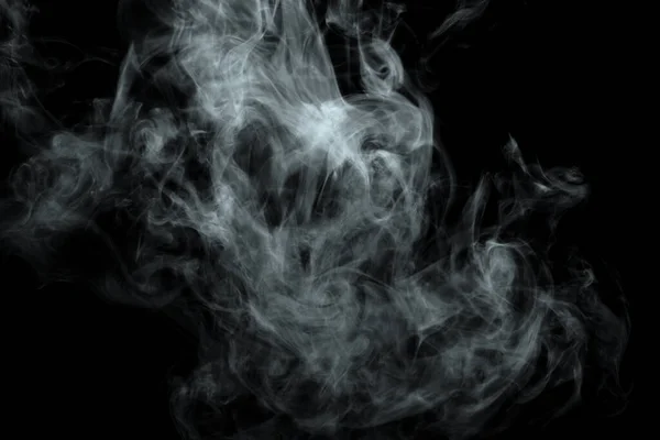 Polvo Abstracto Humo Aislado Sobre Fondo Negro — Foto de Stock