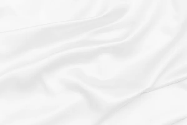 Witte Satijnen Stof Textuur Zachte Wazig Achtergrond — Stockfoto