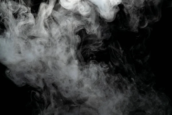 Polvere Astratta Fumo Isolato Fondo Nero — Foto Stock