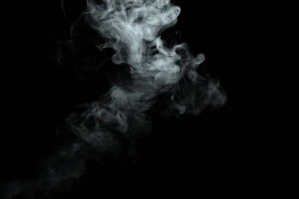 Polvo Abstracto Humo Aislado Sobre Fondo Negro — Foto de Stock