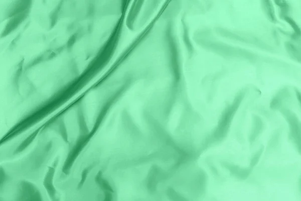Zelená Saténová Tkanina Textura Měkké Rozmazané Pozadí — Stock fotografie