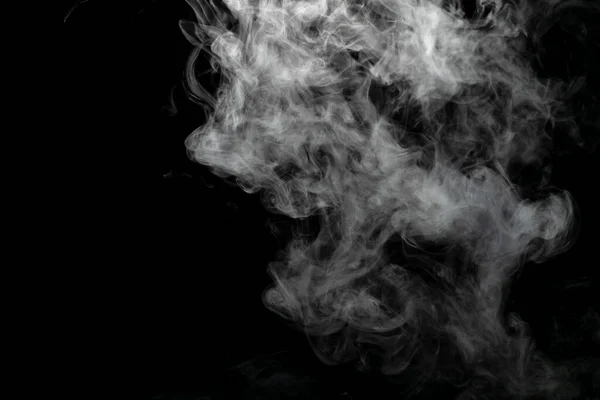 Polvere Astratta Fumo Isolato Fondo Nero — Foto Stock