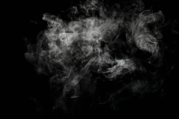 Polvo Abstracto Humo Aislado Sobre Fondo Negro — Foto de Stock