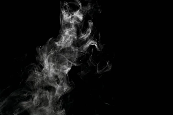 Αφηρημένη Σκόνη Καπνός Που Απομονώνεται Μαύρο Φόντο — Φωτογραφία Αρχείου