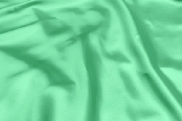 Tessuto Raso Verde Texture Morbida Sfocatura Sfondo — Foto Stock